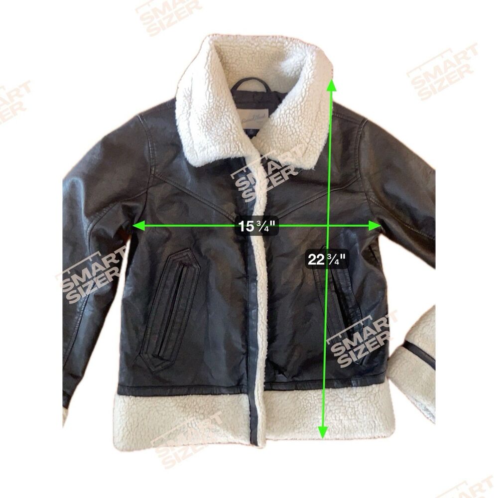 Womens Y2K Faux Leather Sherpa Aviator Jacker Size XS Black Bratzcore Moto Retro - Picture 5 of 14